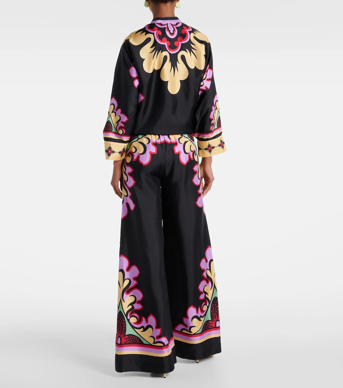 La DoubleJ - Printed silk palazzo pants