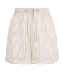 Le Kasha Multi Silk Stripe Wensu Shorts