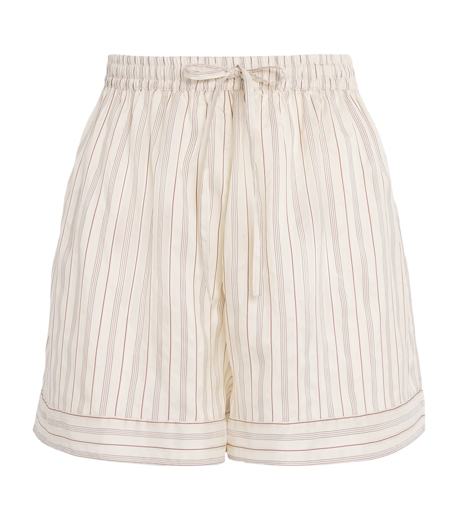 Le Kasha Multi Silk Stripe Wensu Shorts