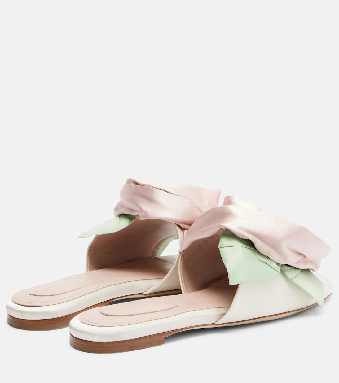 Simone Rocha - Floral-appliqué satin slides