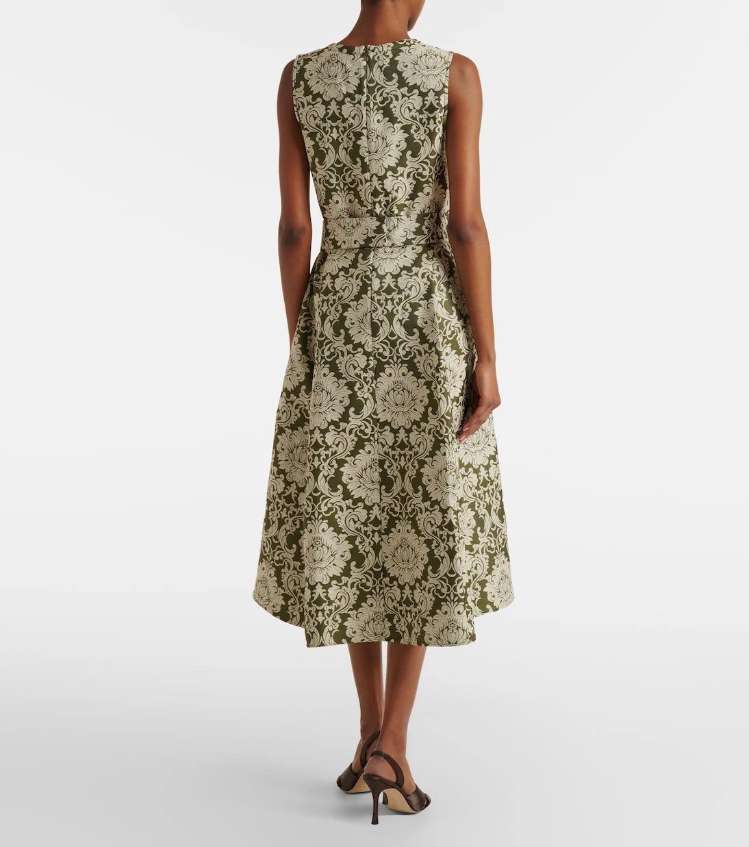 'S Max Mara - Embellished cotton-blend jacquard midi dress