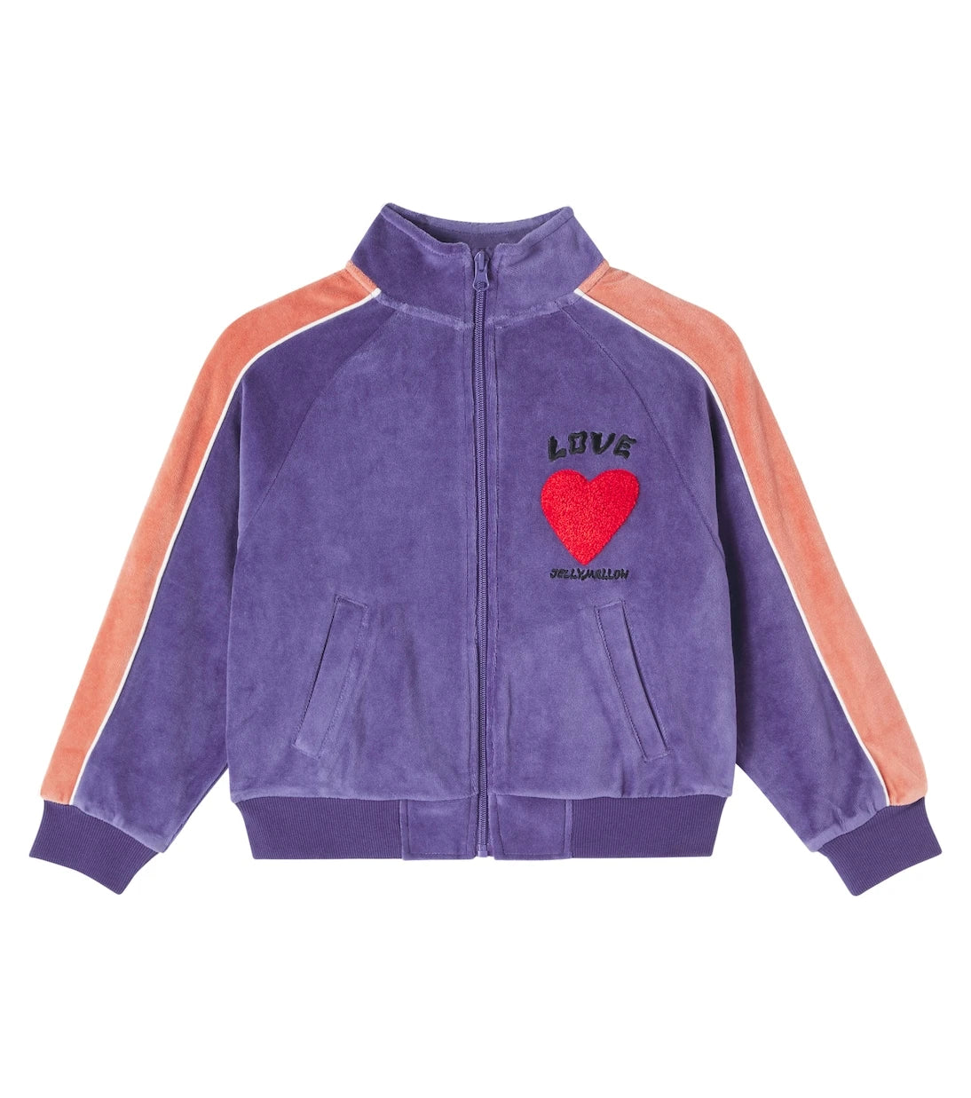 Jellymallow - Love cotton-blend velour sweatshirt
