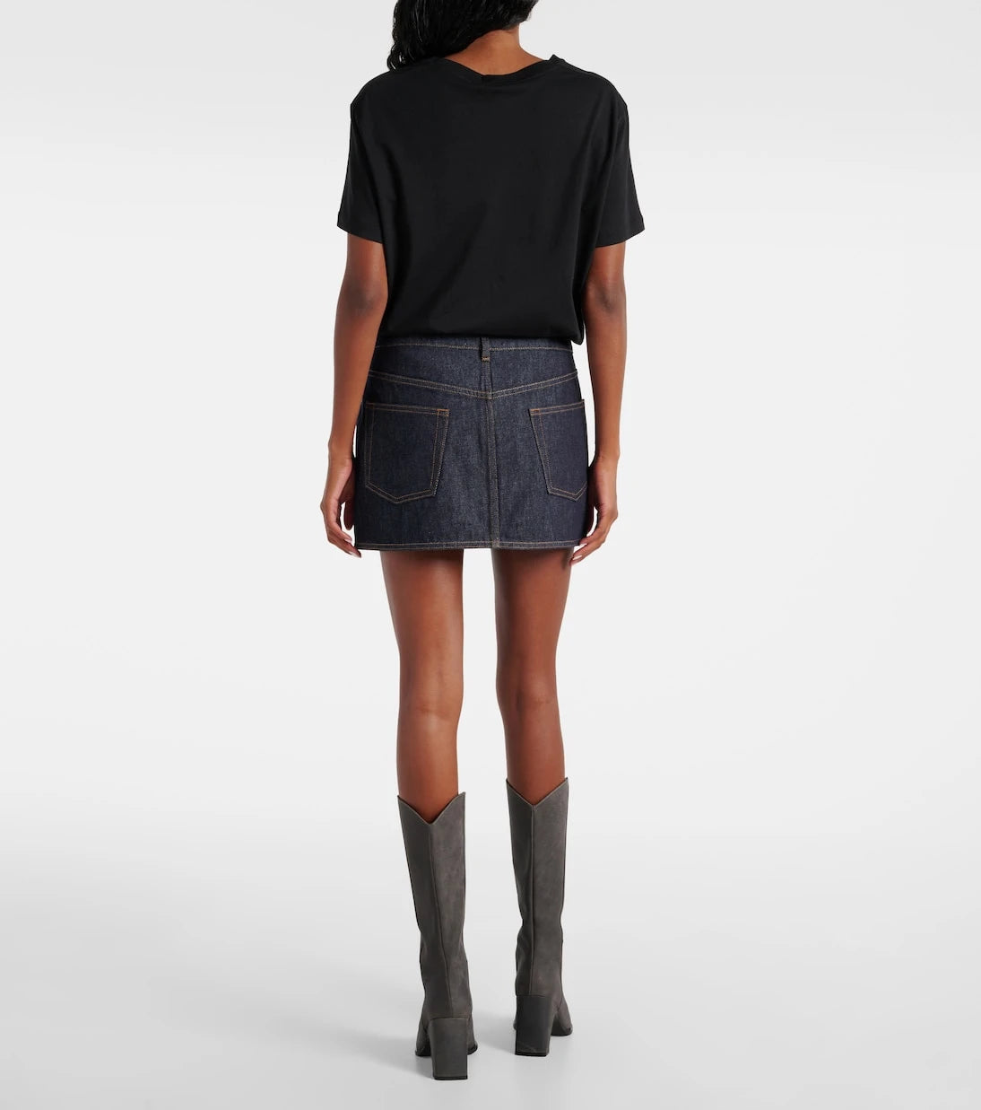 Coperni - Asimetrik denim mini etek