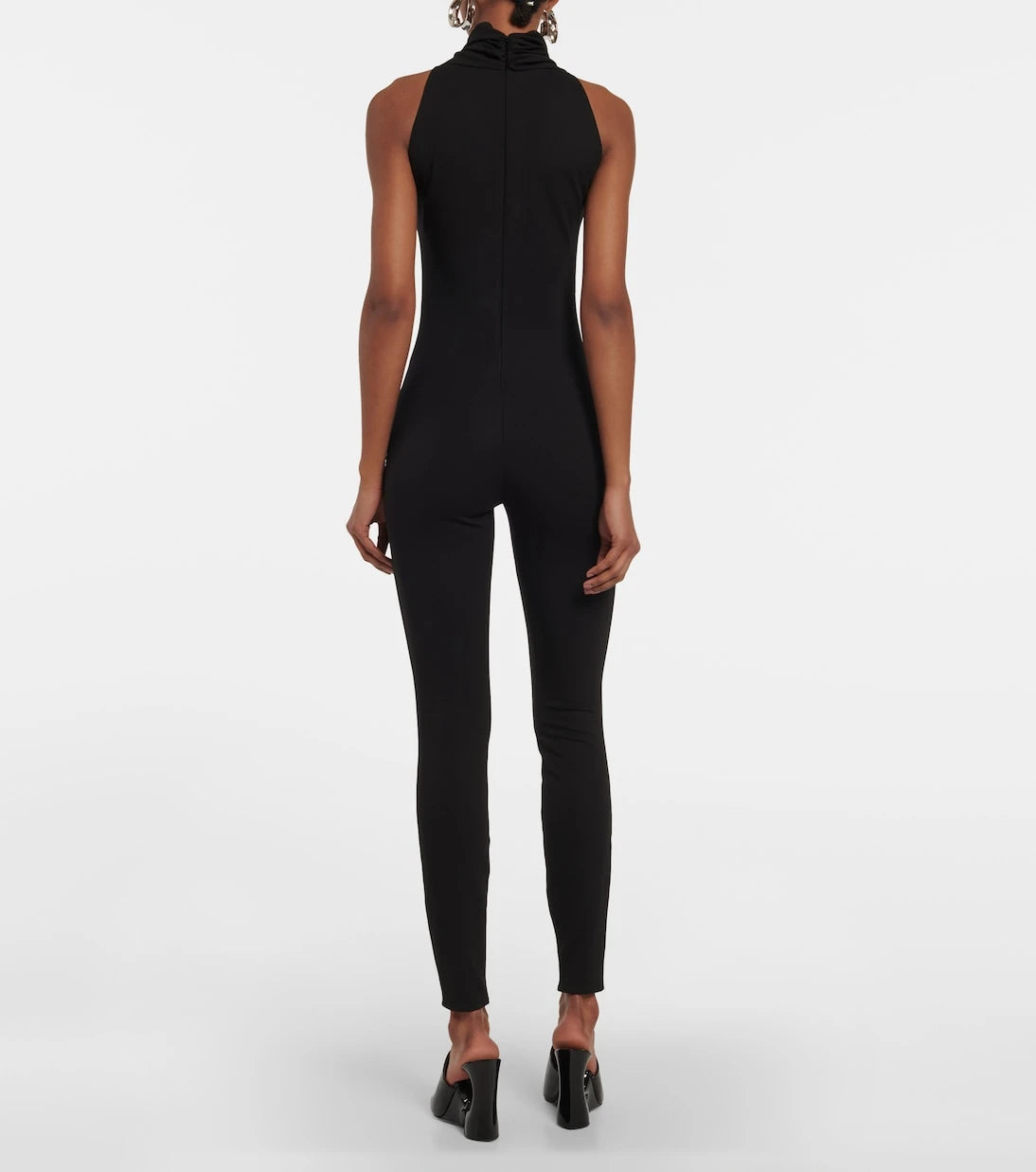 Alaïa - جمبسوت كريب بياقة رسن