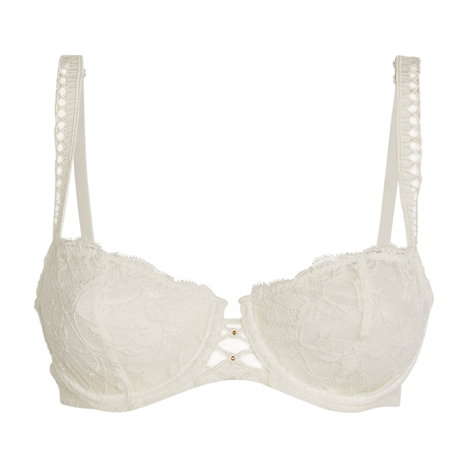 White Kiss of Love Half-Cup Bra