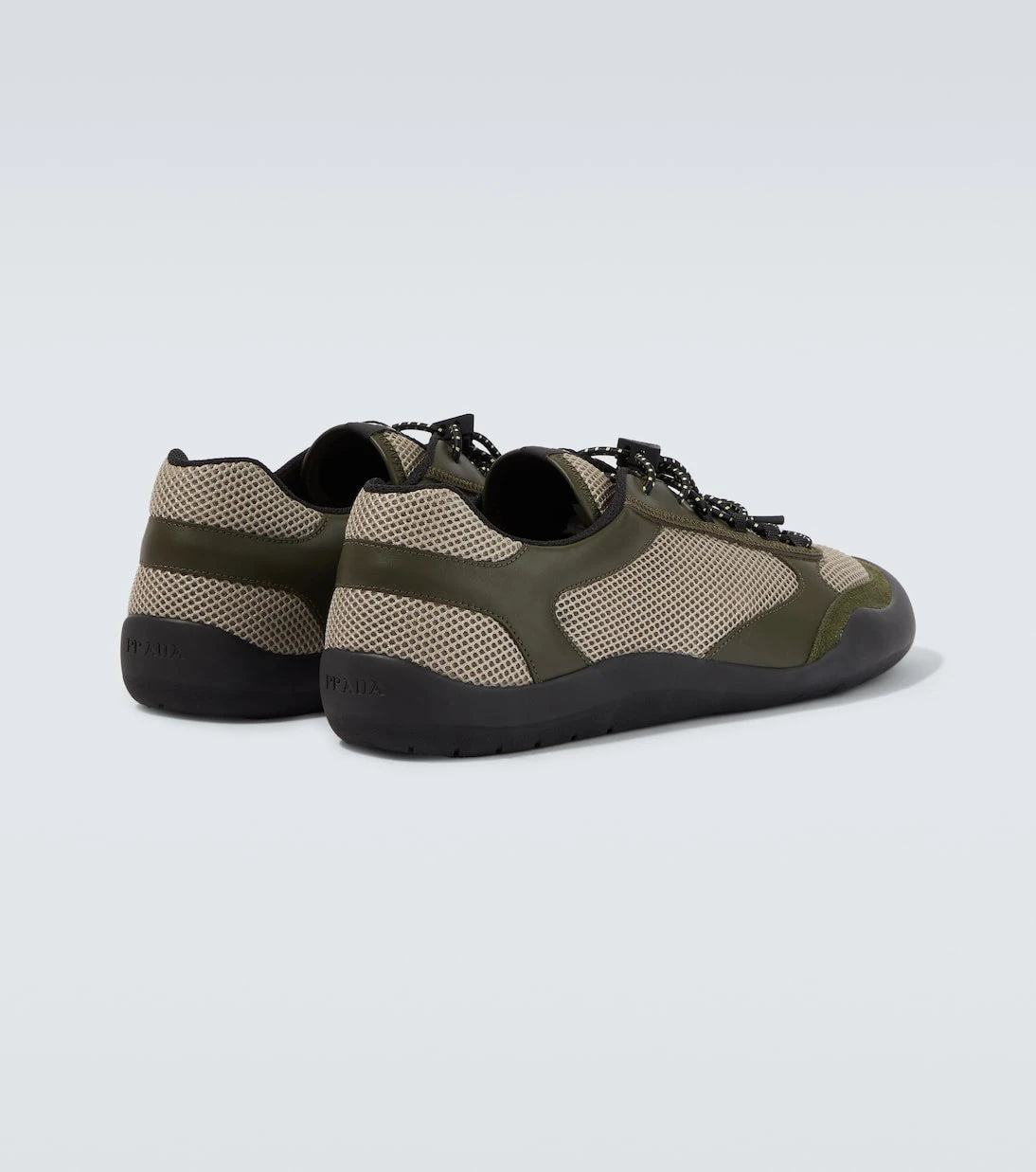 Prada - Speedrock leather-trimmed sneakers