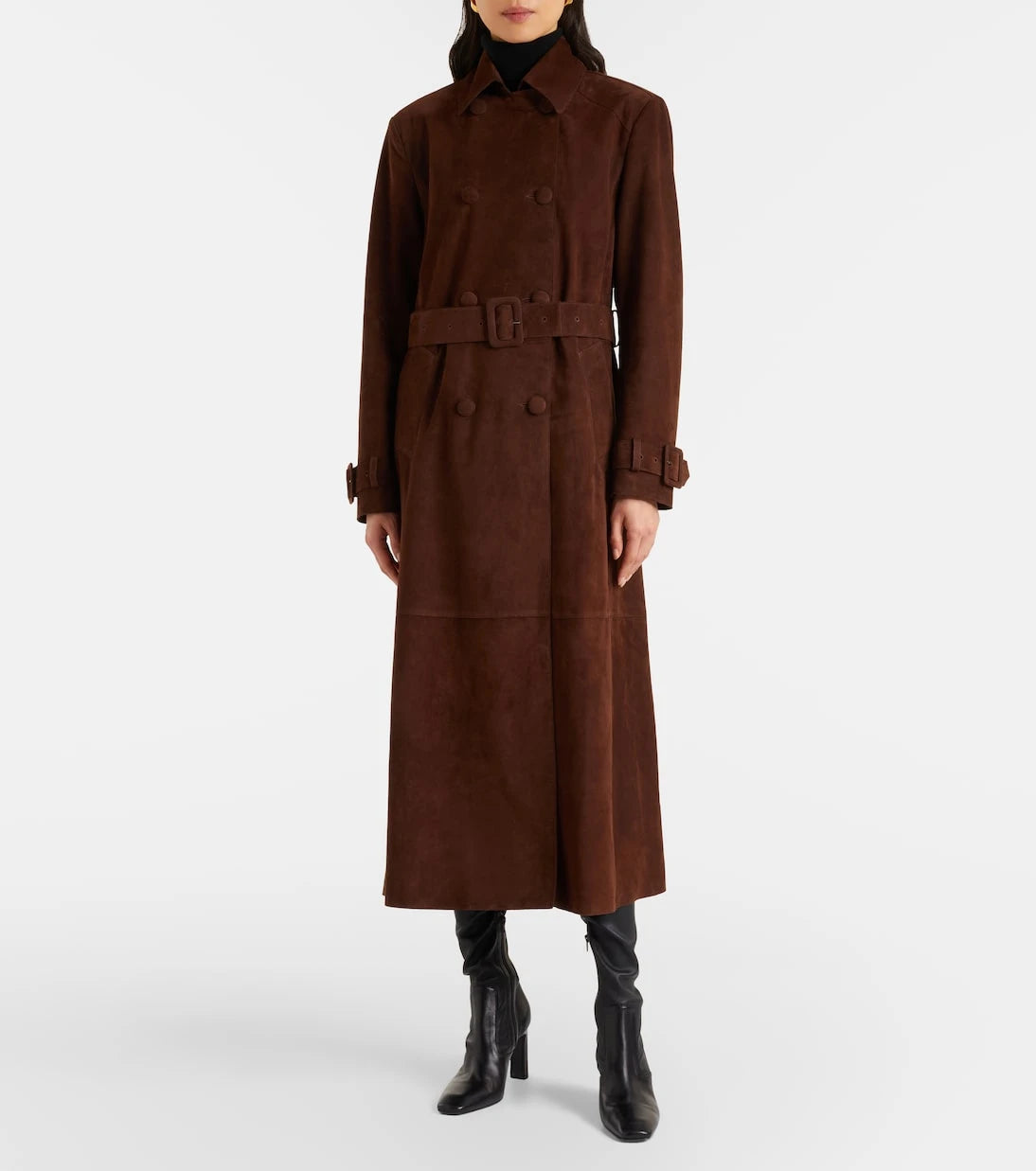 Nour Hammour - Tate suede trench coat