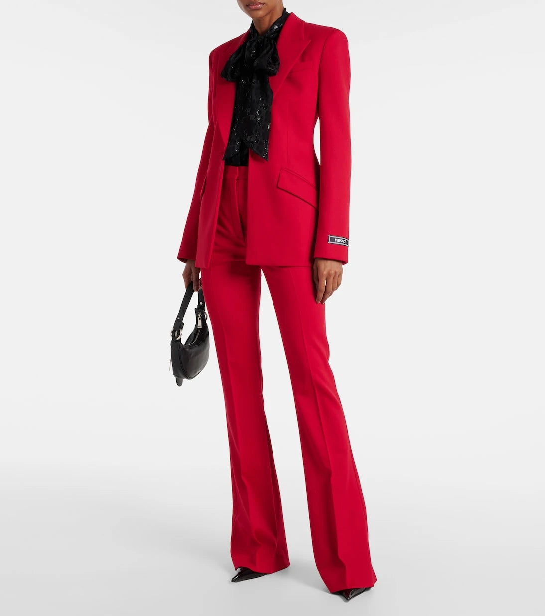 Versace - Jacquard satin blouse