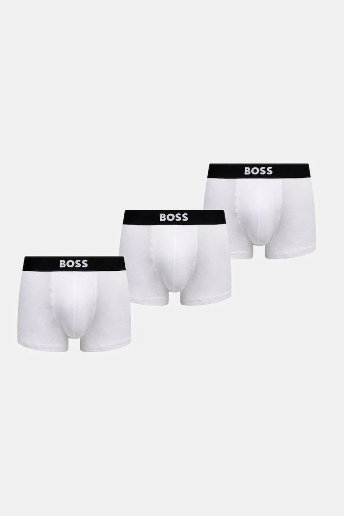 BOSS erkek pamuklu elastan boxer Trunk 3P BOSS ONE 3’lü