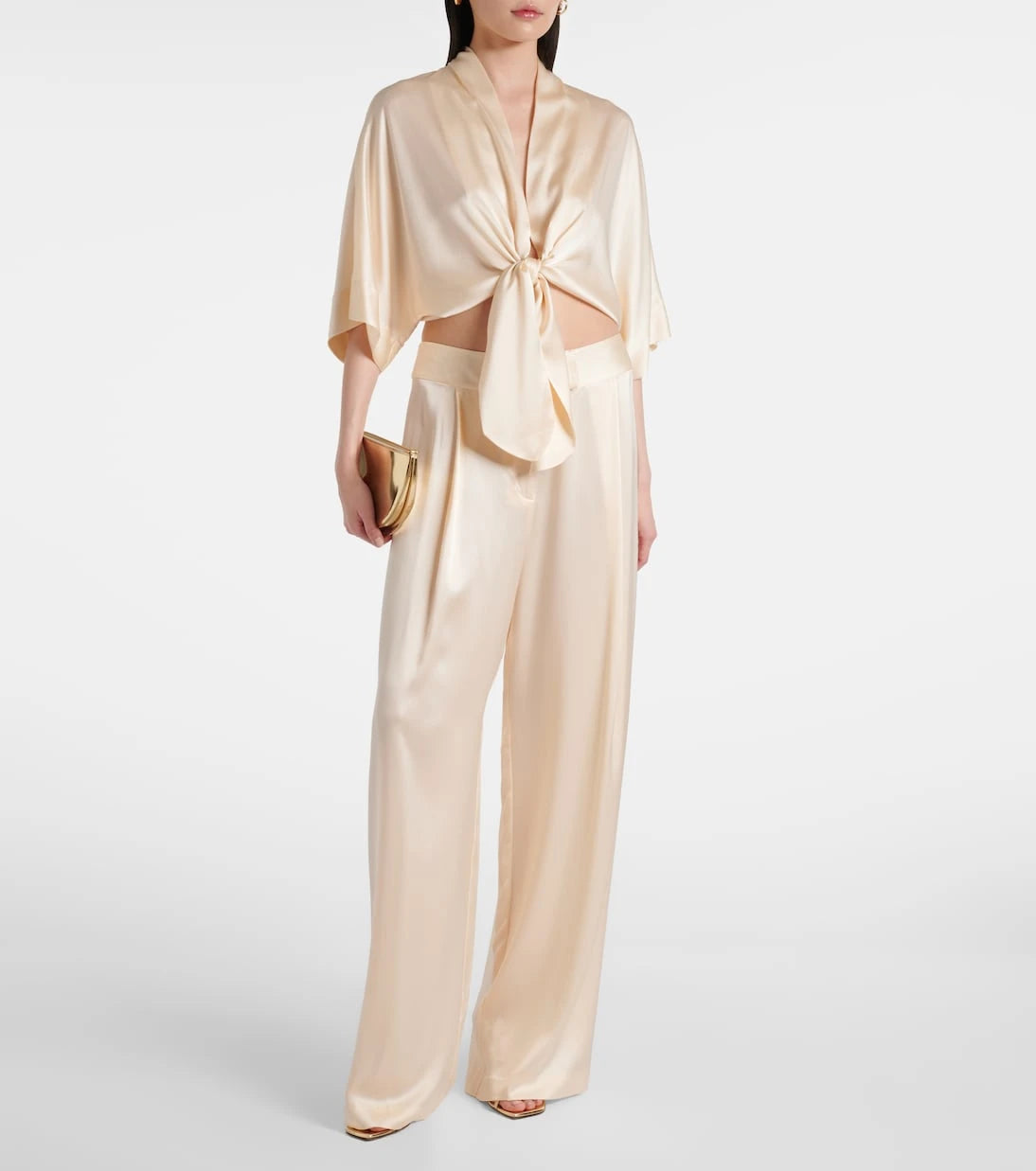 The Sei - Silk satin straight pants
