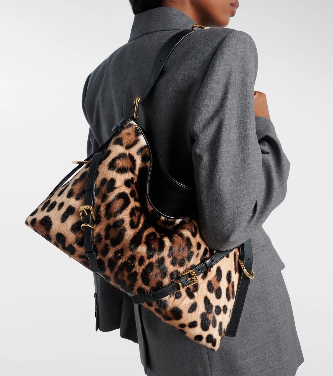 Givenchy - Voyou Medium leopard-print shoulder bag