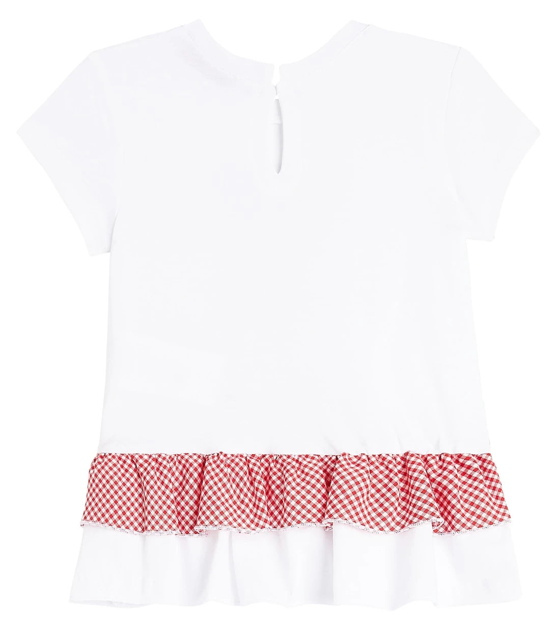 Monnalisa - Baby ruffled printed cotton T-shirt