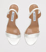 Aquazzura White Satin So Nude Slingback Sandals 85