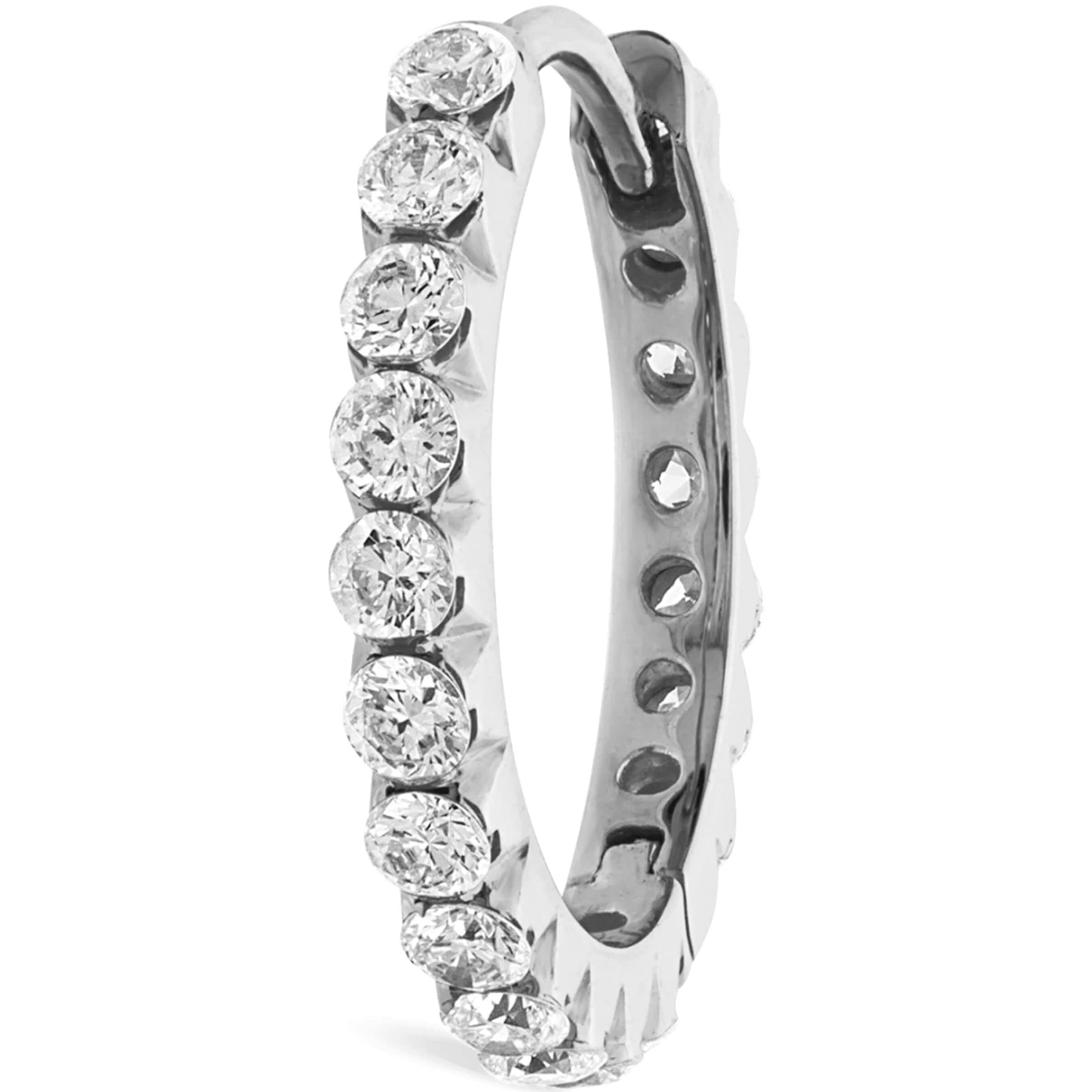 Maria Tash Invisible Set Diamond Eternity Single Hoop Earring (11mm)