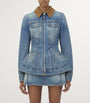 McQueen Blue Peplum Denim Jacket