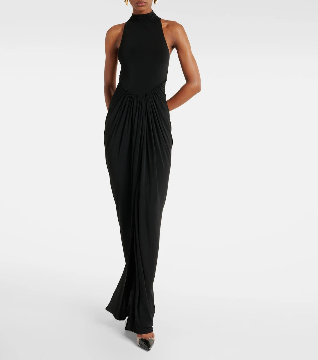 Alaïa - Halterneck draped gown