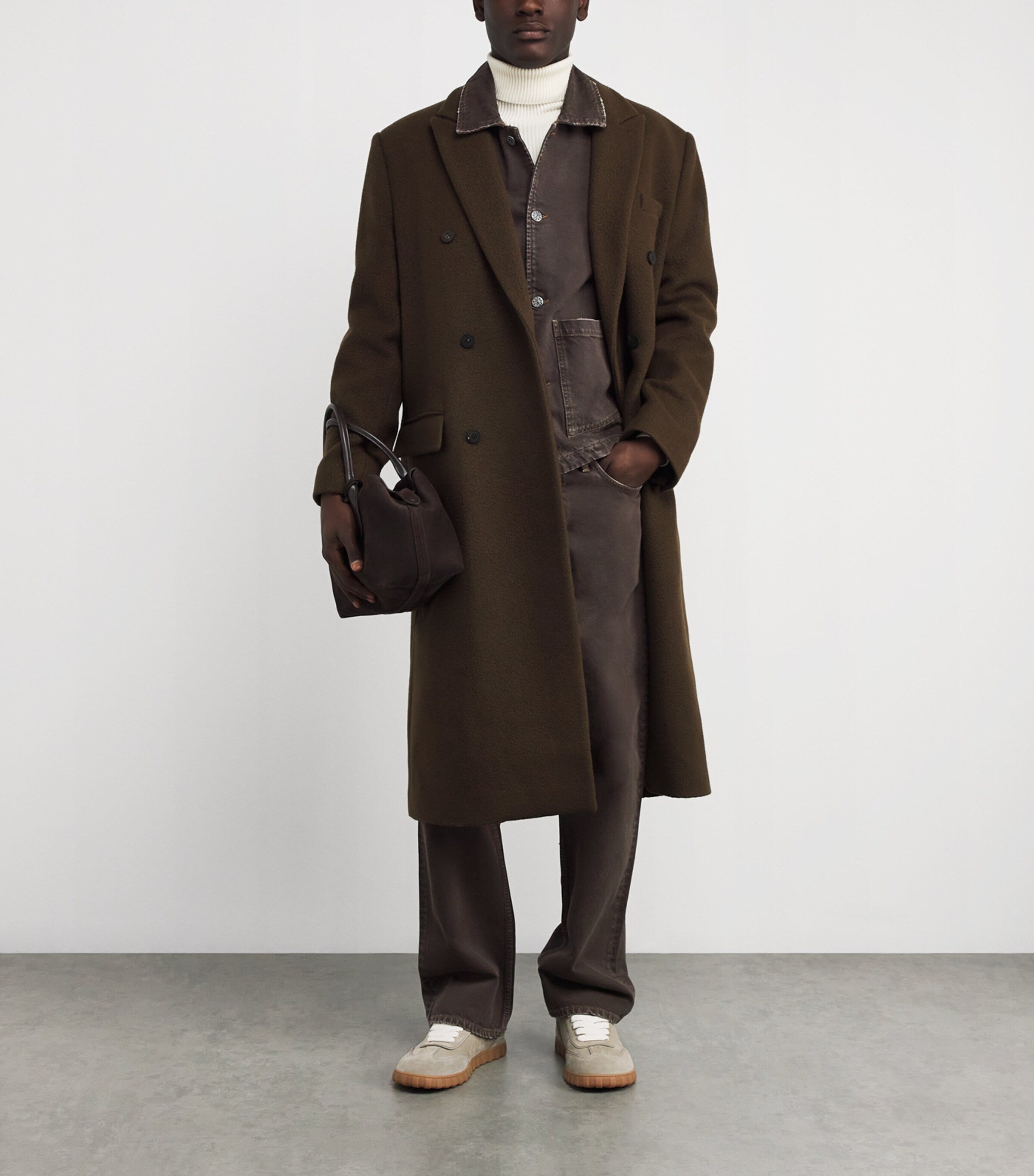 Sunflower Brown Garment-Dyed Worker Denim Jacket