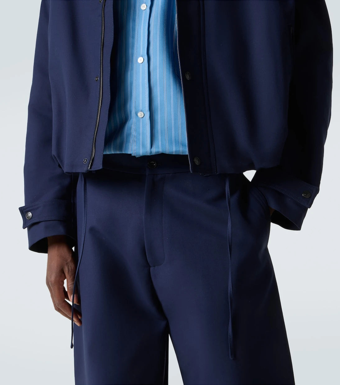 Acne Studios - Mid-rise cotton satin wide-leg pants