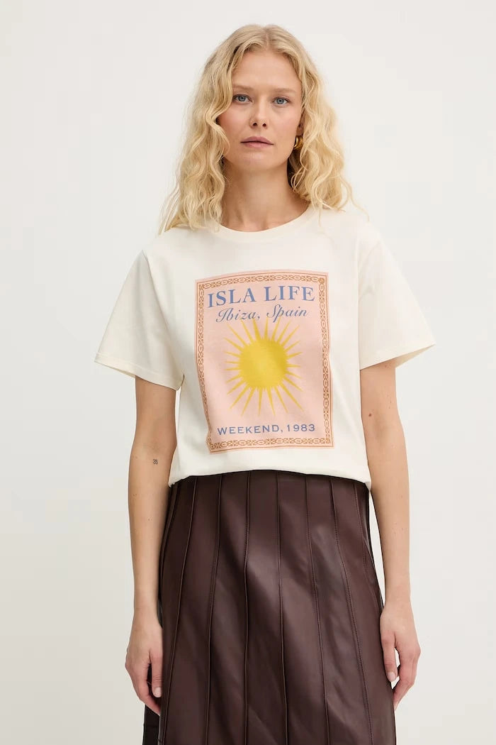 Памучна тениска Weekend Max Mara PANTERA