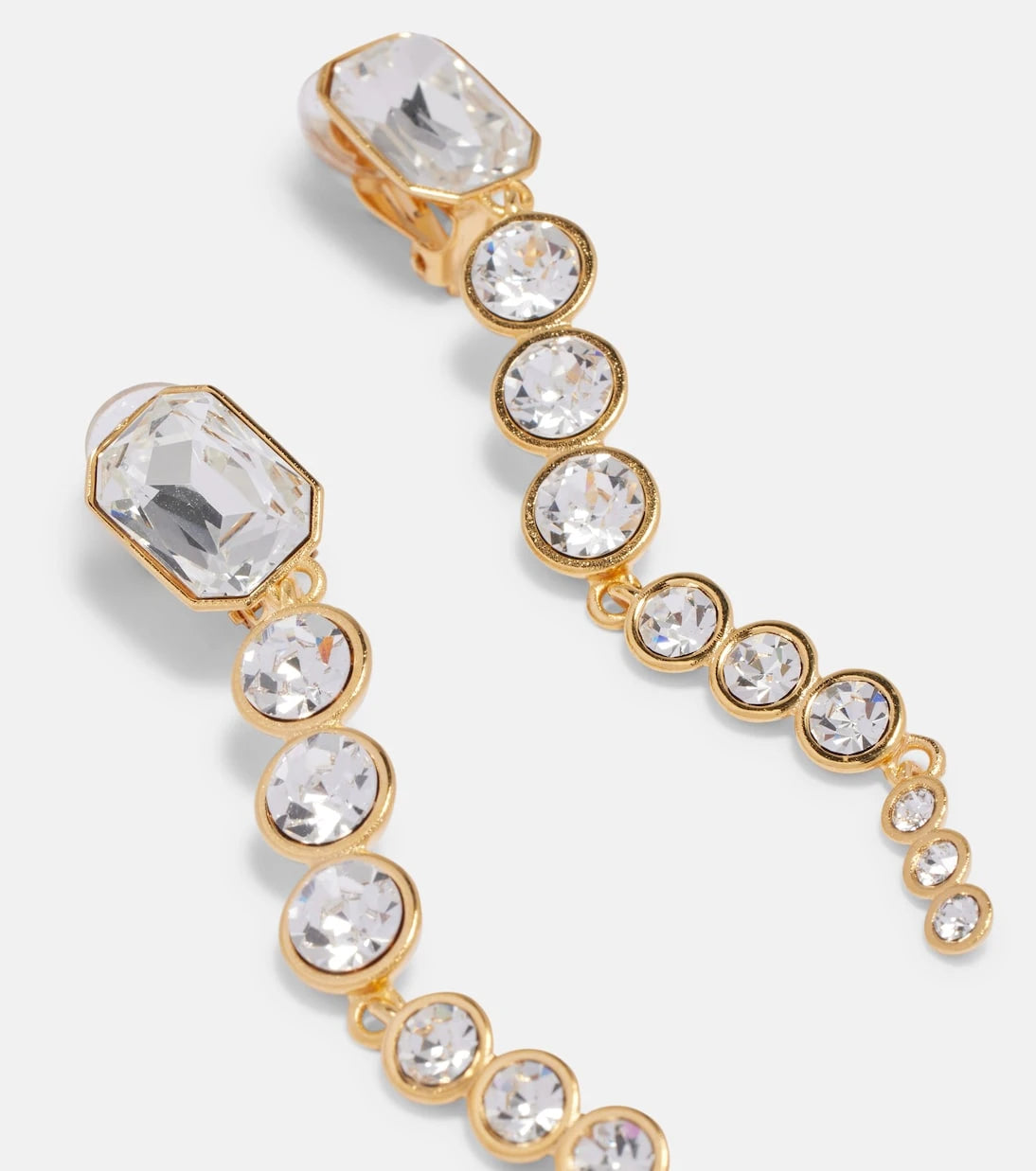 Oscar de la Renta - Crystal-embellished clip-on earrings