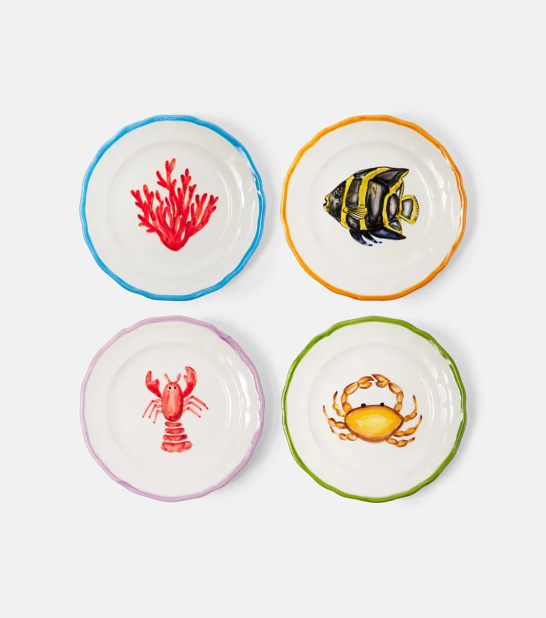 Les-Ottomans - Set of 4 ceramic dessert plates