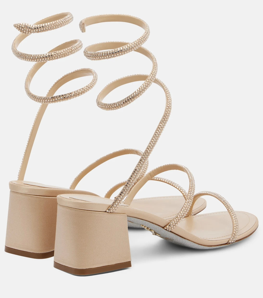 Rene Caovilla - Cleo crystal-embellished satin sandals