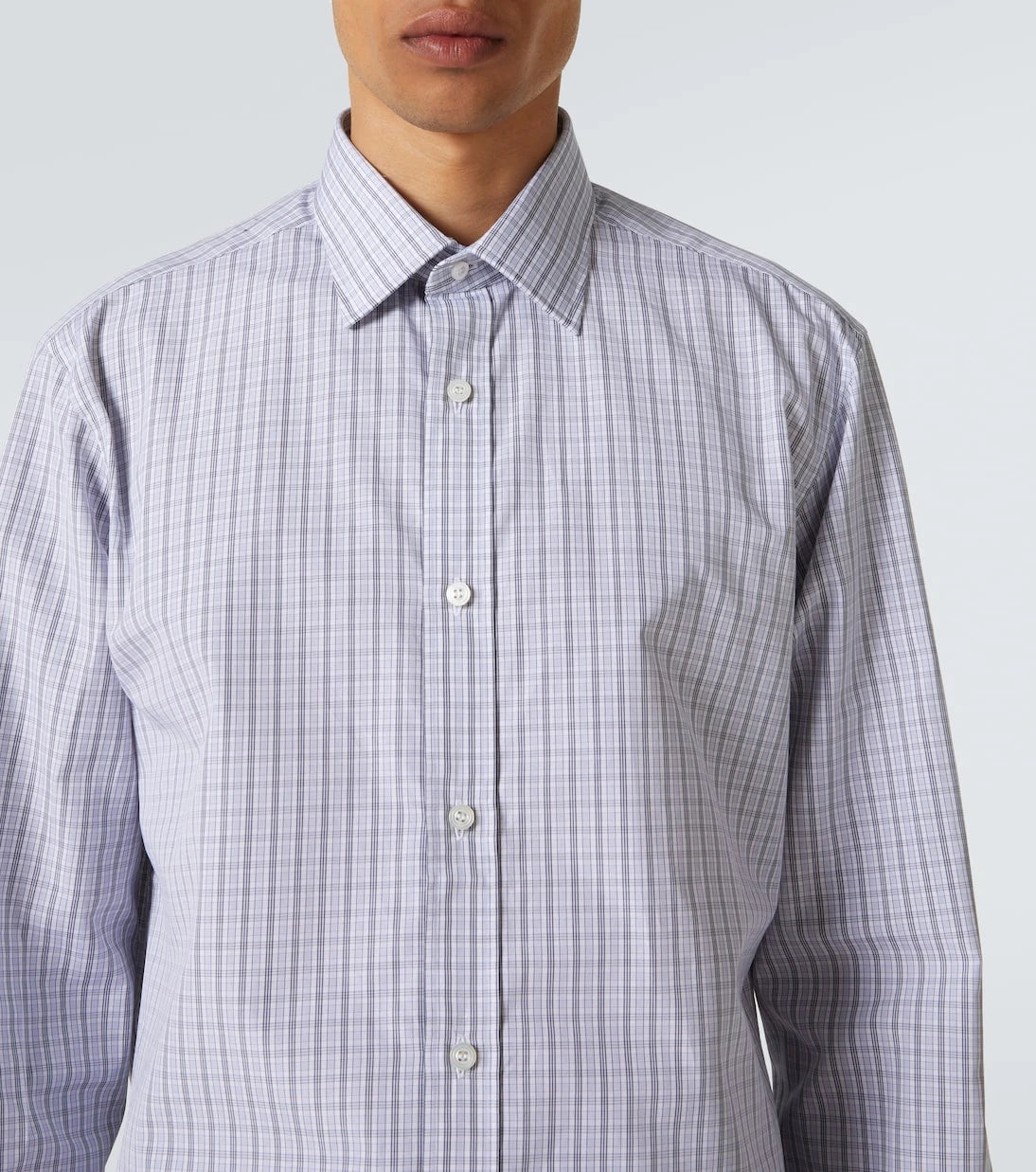 Charvet - Checked cotton poplin shirt
