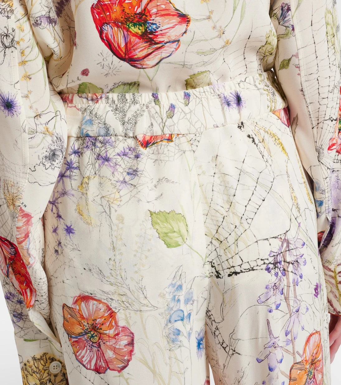 McQueen - Meadow floral palazzo pants
