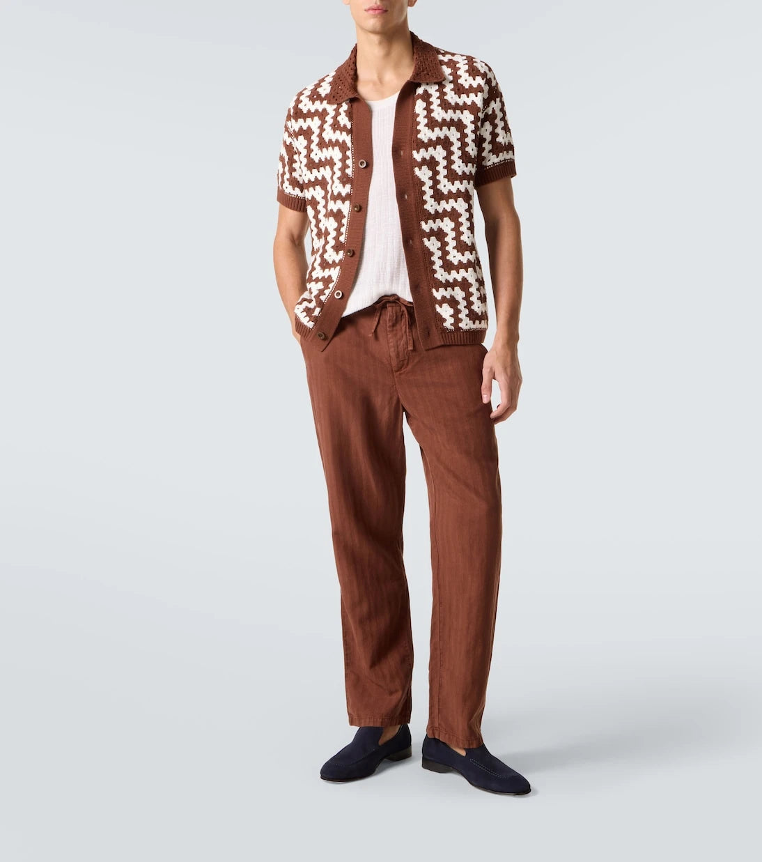 Frescobol Carioca - Pinto crochet cotton cardigan