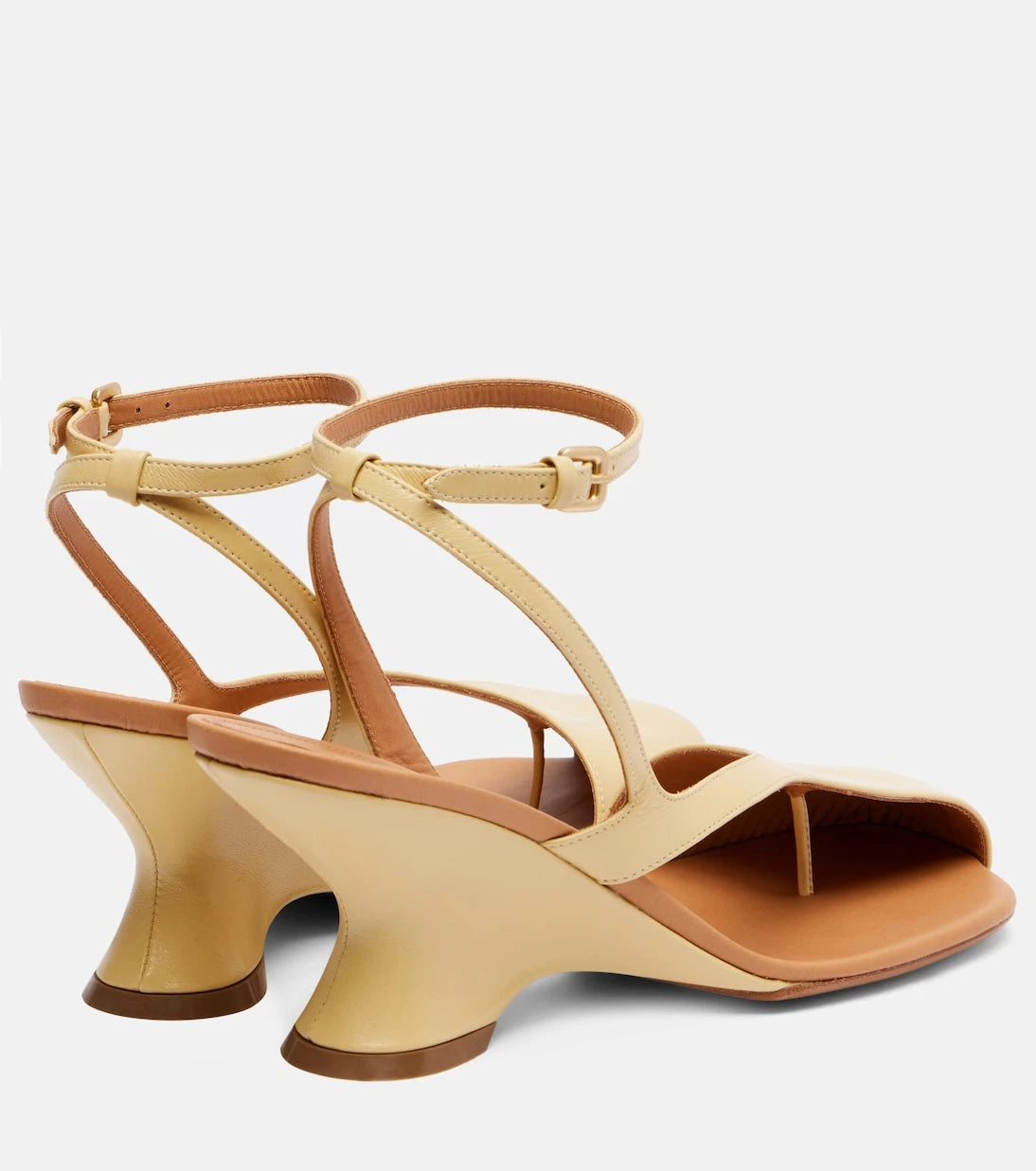 Dries Van Noten - 75 leather wedge sandals