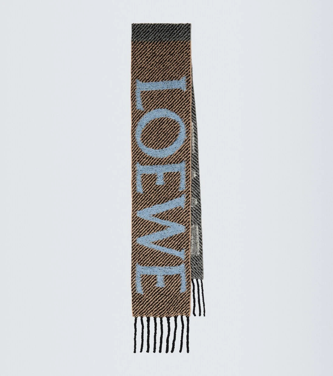 Loewe - Fringed logo alpaca and wool-blend scarf