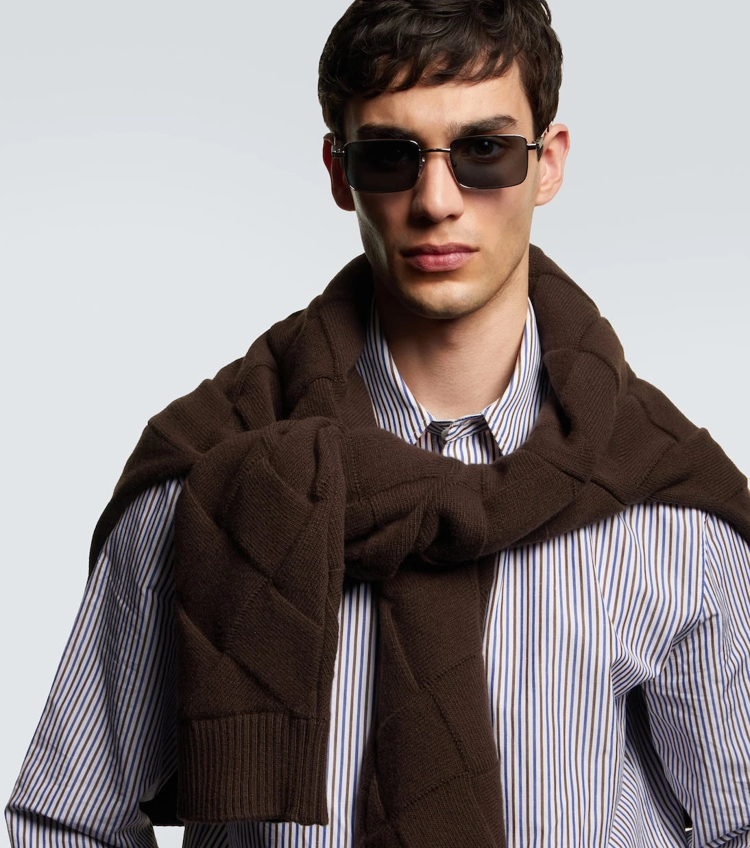 Bottega Veneta - Klasik dikdörtgen güneş gözlüğü