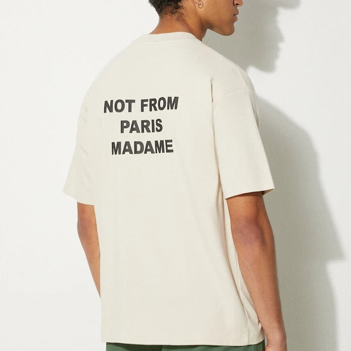 Drôle de Monsieur erkek pamuklu tişört Le T-Shirt Slogan