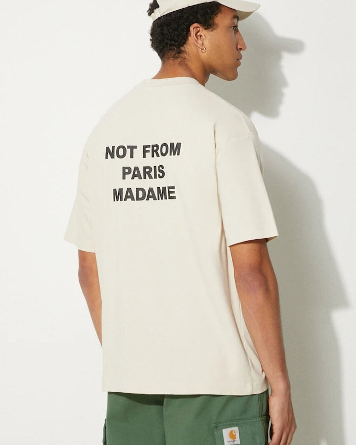 Drôle de Monsieur erkek pamuklu tişört Le T-Shirt Slogan