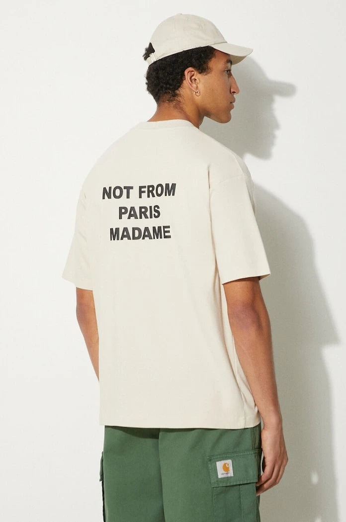 Drôle de Monsieur erkek pamuklu tişört Le T-Shirt Slogan