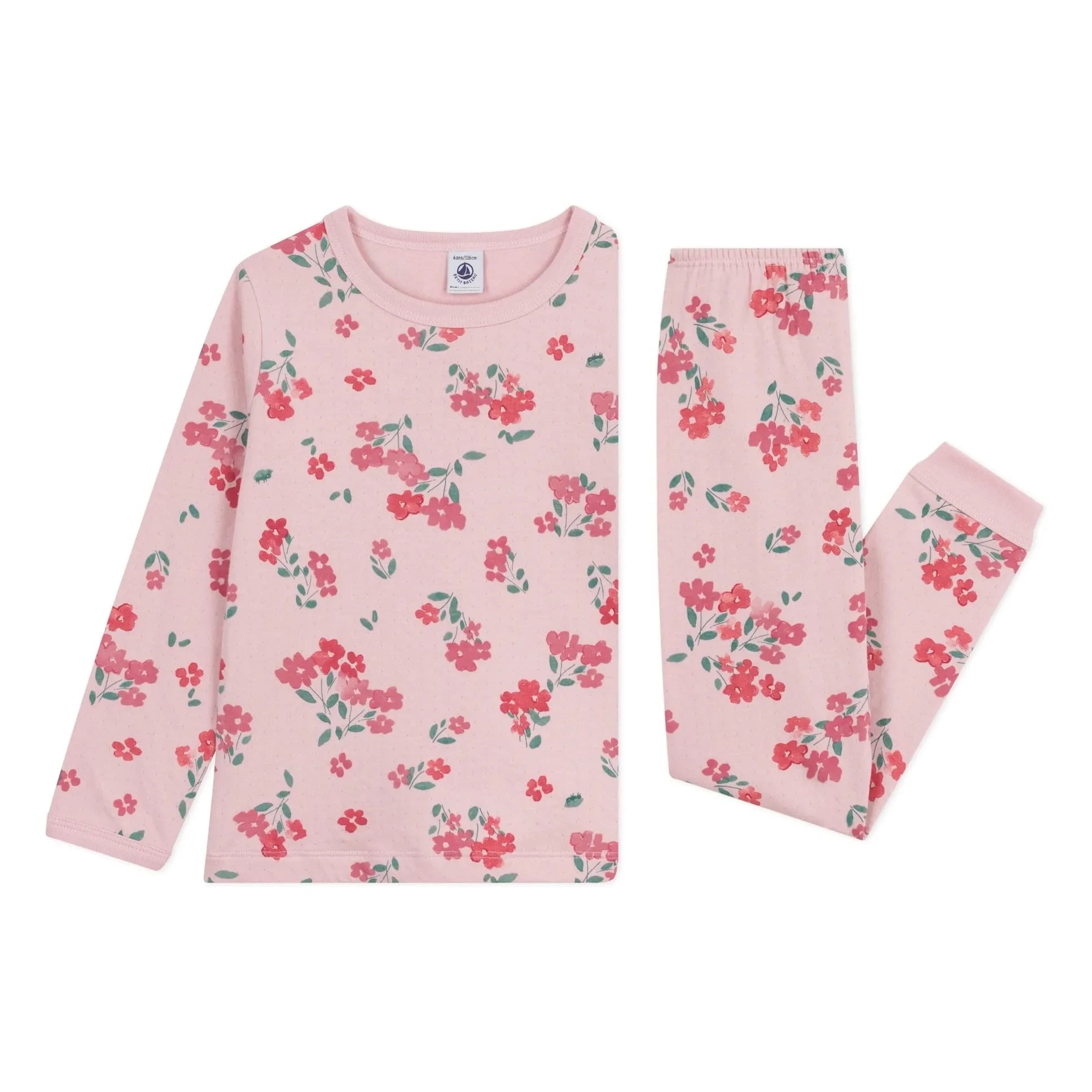 Petit Bateau - Organic Cotton Floral Light Pyjamas | Pink