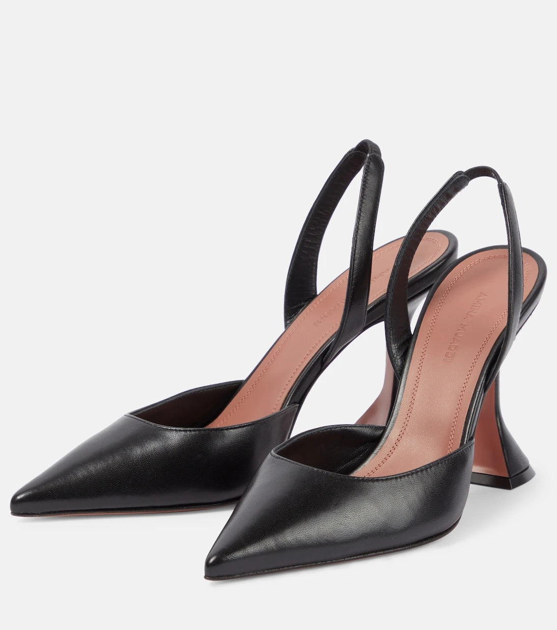 Amina Muaddi - Holli leather slingback pumps