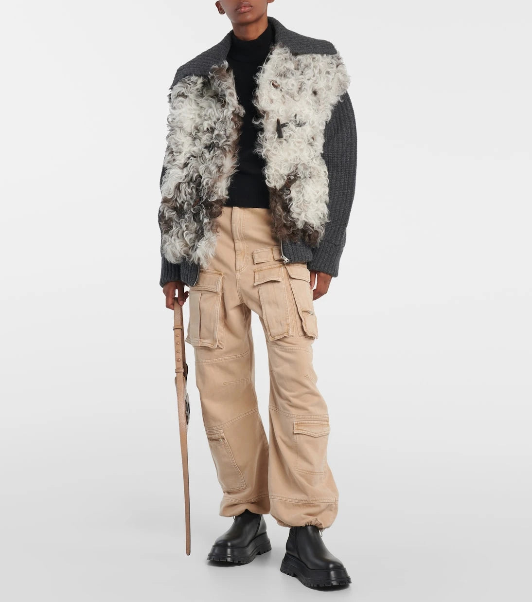 Alanui - The Big Chill shearling and wool jacket
