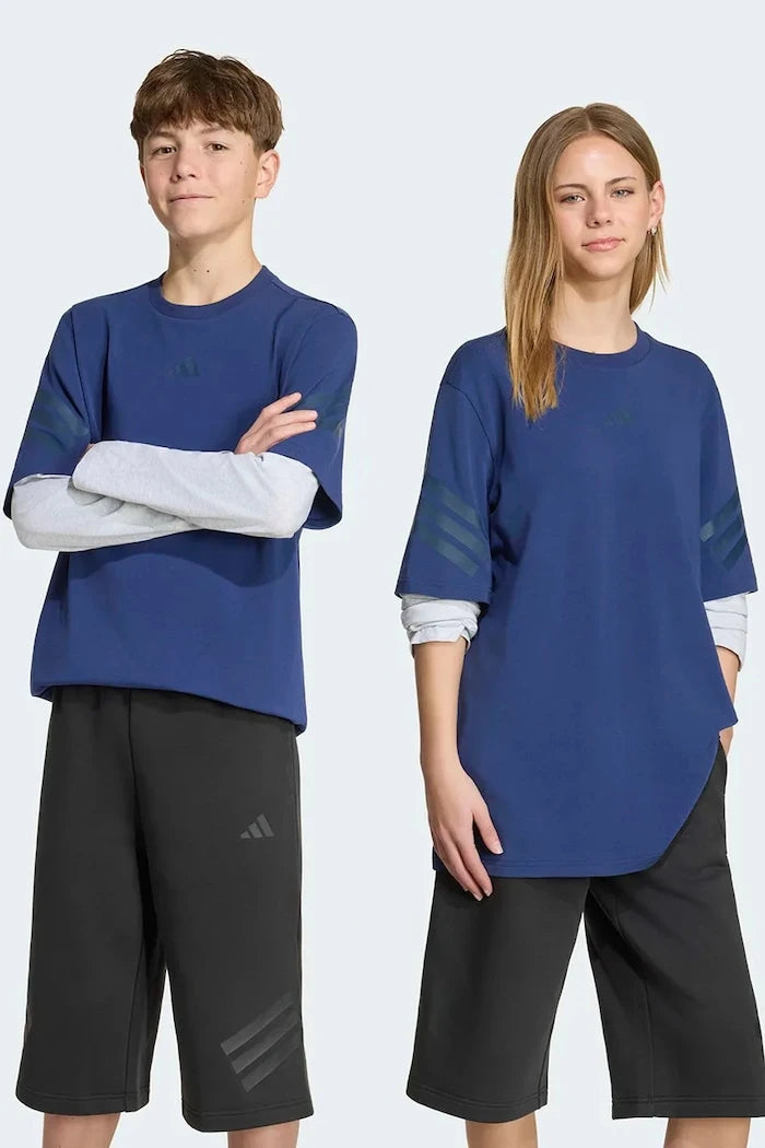 Pamuk ve elastanlı çocuklar için uzun kollu Adidas bluz