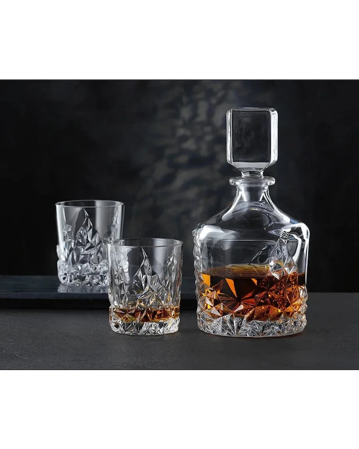 Гарафа за уиски с чаши Nachtmann Sculpture Whisky 750 ml / 365 ml (3 броя)