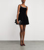 Self-Portrait Black Velvet Embellished Mini Dress