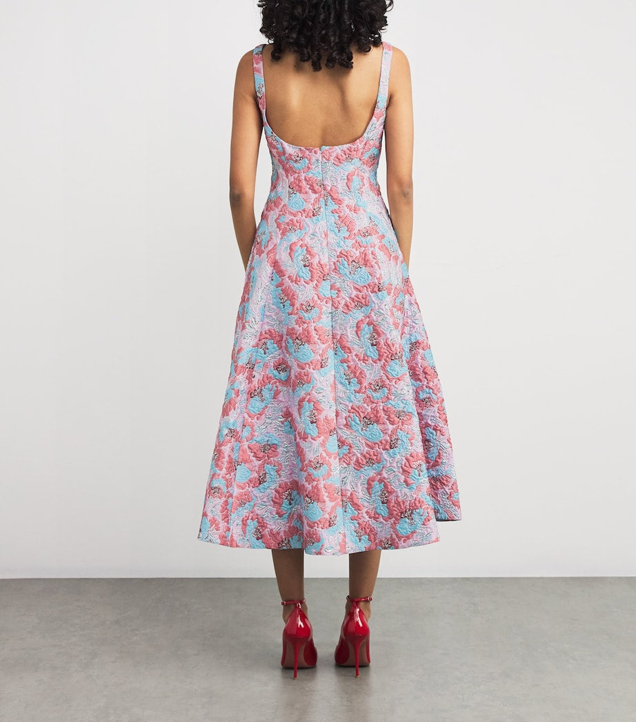 Mary Katrantzou Jacquard Ceramica Beaux Midi Dress