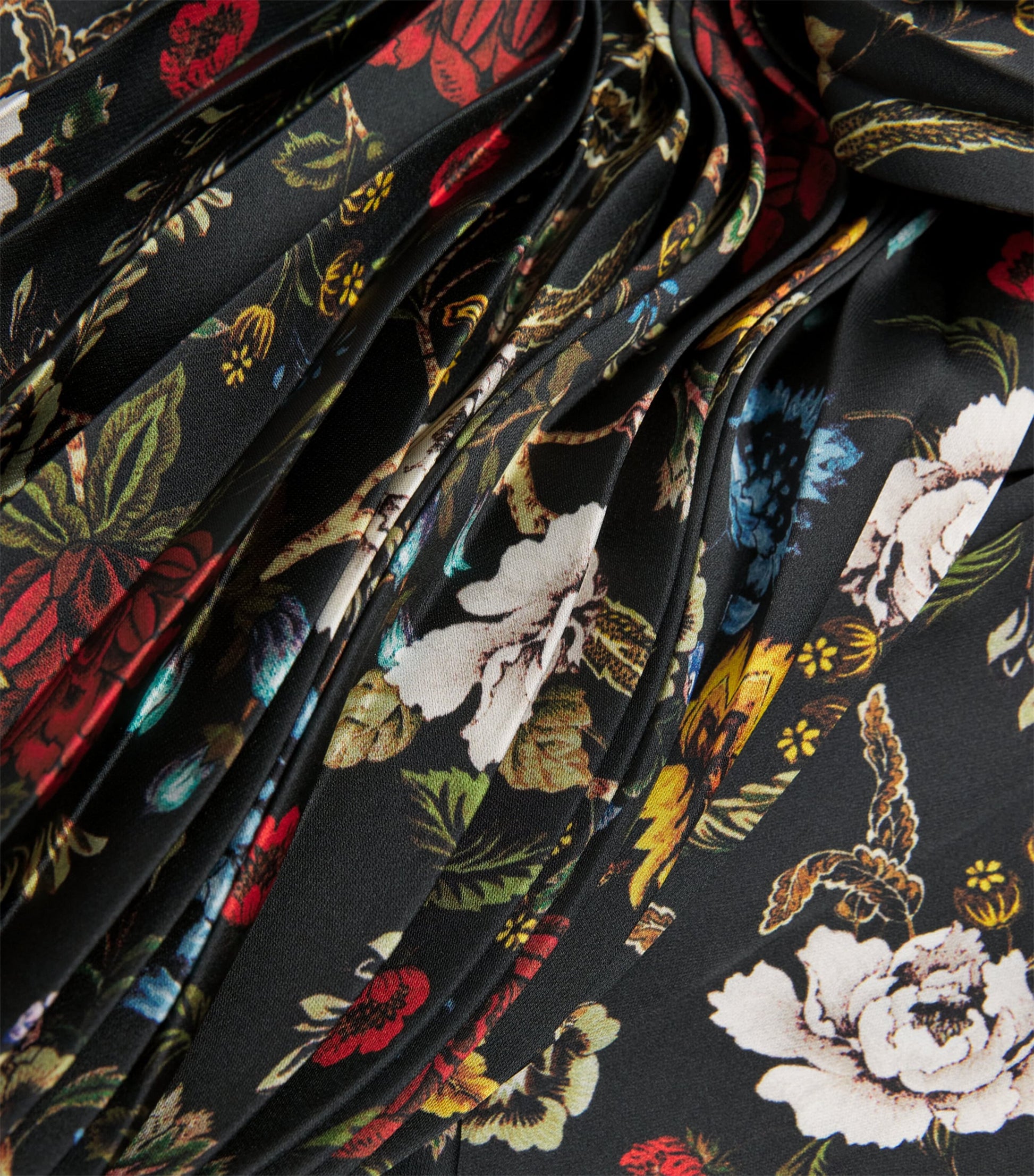 Alice+Olivia Black Pleated Katz Maxi Skirt