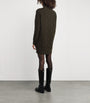 Max Mara Wool-Cashmere Cable-Knit Mini Dress MOSS GREEN