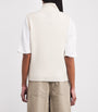 Beige Merino Wool-Mink Gilet