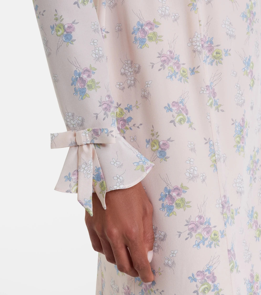 Alessandra Rich - Floral open-back silk midi dress