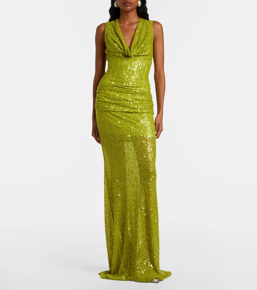 David Koma - Sequined draped gown