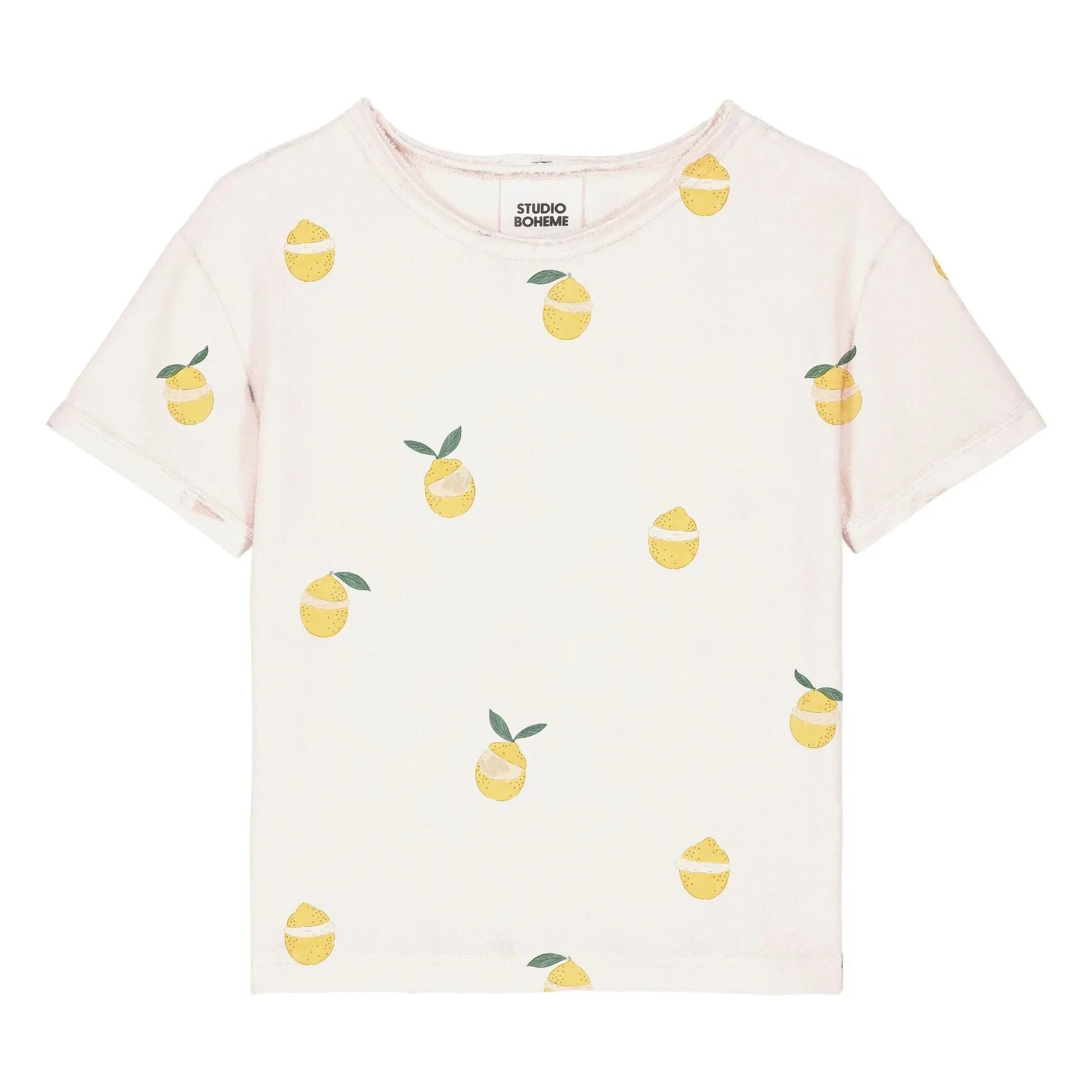 Studio Bohème - Essential T-shirt Lemons Organic Cotton Sponge | Ecru