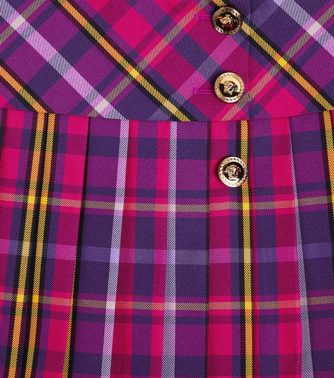 Versace Kids - Tartan pleated skirt