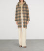 Burberry Beige Wool Reversible Hooded Wrap Coat